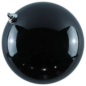 DECOLED Plastová koule, prům. 20 cm, černá, lesklá
