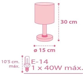 Dalber 62001S - Detská lampička COLORS 1xE14/40W/230V