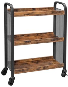 Servírovací stolík MARGE hnedá/čierna