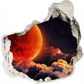 Díra 3D ve zdi nálepka Moon zatmenie nd-p-90248929