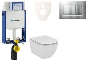 Cenovo zvýhodnený závesný WC set Geberit na zamurovanie + WC Ideal Standard Tesi 110.302.00.5NF7