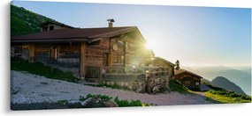 Obraz - Ráno v alpách, Tirolsko (120x50 cm)