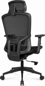 Ergonomická kancelárska stolička HC-1045 so sieťovaným operadlom - čierna