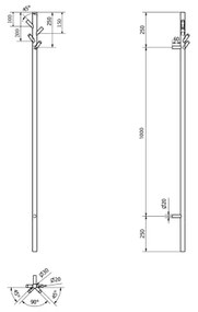 Sapho - Elektrický sušiak na uteráky PASADOR 30W/230V 150 cm matná čierna