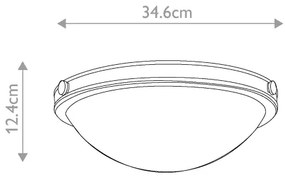 Hinkley HK-COLLIER-F-S-BX - Stropné svietidlo COLLIER 2xE27/40W/230V pr. 34,6 cm