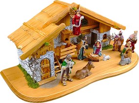 AMADEA Drevený betlehem BEZ FIGURÍK 65 cm