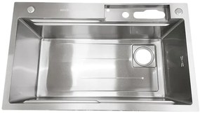 Multifunkčný inteligentný drez BestBerg BBSS-10S / 75 x 45 x 22 cm / nerezová oceľ / strieborná