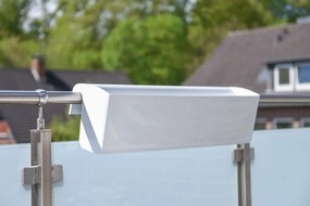 Balkónový hrantík BALKONA CLASSICO, plast, šírka 80 cm, biely lesk