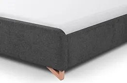 Posteľ Flamingo 180x200 cm, grafitovo šedá štruktúrovaná tkanina