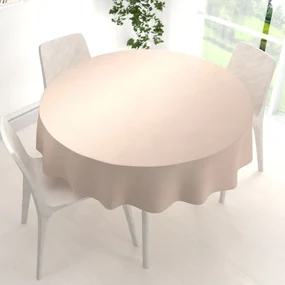 Biante Zamatový okrúhly obrus Velvet Premium SVP-020 Béžový Ø 100 cm