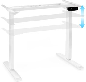 OneConcept Multidesk Comfort, výškovo nastaviteľný písací stôl, elektrický, výška 62 – 128 cm, biely
