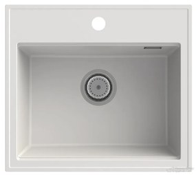 Gamma Modern 5055, 1-komorový granitový drez 560x500x210 mm, biela, GMA-ZM-55-WH
