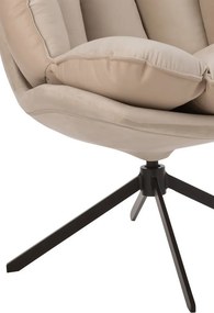 Béžové zamatové relaxačné kreslo Chair Relax Bubby Beige - 78*73*92cm