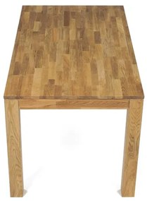 Autronic BONTEC Jedálenský stôl 140x80cm, masív, prírodný, DS-H140 DUB Farba: Prírodné