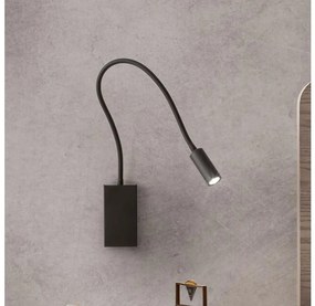Redo 01-2755 - LED Flexibilná lampička WALLIE LED/3W/230V USB CRI 90 čierna 01-2755