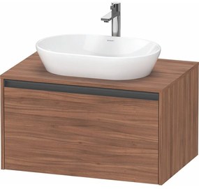 DURAVIT Ketho 2 závesná skrinka pod umývadlo na dosku, 1 zásuvka, 800 x 550 x 459 mm, orech prírodný, K24885079790000