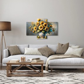 Obraz – Váza so slnečnicami (90x60 cm)
