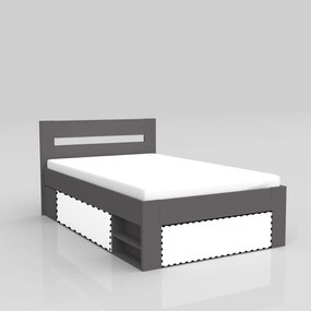 posteľ REA KIRA 120, jednolôžko, graphite