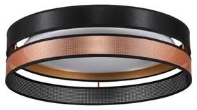 Duolla-LED Stropné svietidlo ROLLER DUO SHINY LED/24W/230V pr. 45 cm čierna/medená