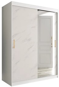 Skriňa Marmur T2 150 čierna/mramor biely