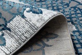 Koberec CORE W9797 Ramka, Rozeta - modrý / sivý