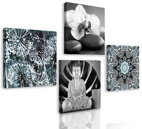 Set obrazov kompozícia Feng Shui prvkov