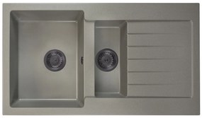 Kuchynský drez Altava (sivá) (s 1 otvorom pre batériu) (P). Vlastná spoľahlivá doprava až k Vám domov. 1066202