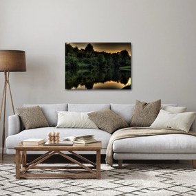 Obraz jazera pri lese (70x50 cm)