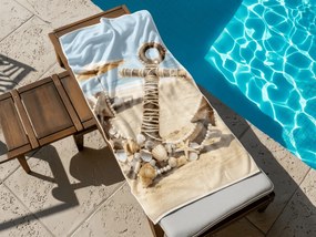 Rýchloschnúca plážová osuška ANTIC ANCHOR farebná 70 x 140 cm, 100% mikrovlákno