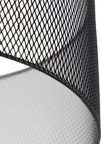 Priemyselné stropné svietidlo čierne - Drum Mesh