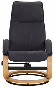 Set sivého polohovacieho kresla a podnožky s poťahom z textílie Støraa Rika