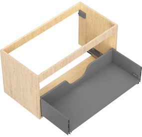 Mexen Box-A, závesná skrinka 90 cm, 1 zásuvka, dub, 91AX0-0900-470-1-81