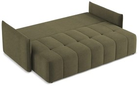 Khaki rozkladacia/s úložným priestorom pohovka 225 cm Moku – Makamii