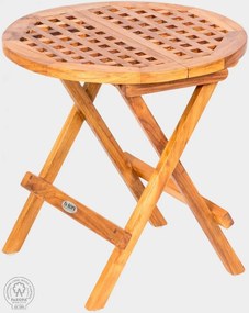 FaKOPA s. r. o. PICNIC - záhradný teakový skladací stolík Ø 50 cm, teak