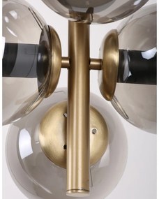 Sivé/v zlatej farbe závesné svietidlo so skleneným tienidlom ø 15 cm Forte – Squid Lighting