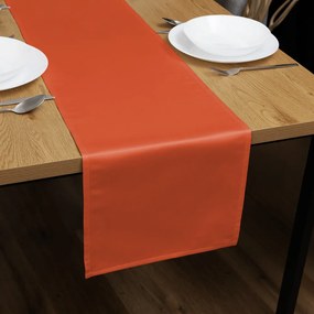 Biante Saténový behúň na stôl polyesterový Satén LUX-L045 Tehlovo červený 35x160 cm