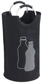 Čierny odpadkový kôš na sklenené fľaše Wenko