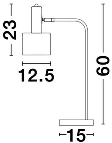 Rustikálna stolová lampa Paz biele