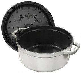 Staub Cocotte okrúhly hrniec 20 cm / 2,2 l, biela hľuzovka, 11020107