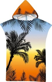 Plážové pončo PALM BEACH farebné 80x145 cm