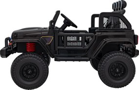 Ramiz OFF-ROAD 3.0 terénne auto pre deti čierne + diaľkové ovládanie + pomalý štart + pásy + LED audio
