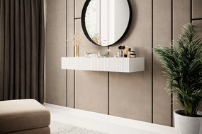 Závesný písací stôl Nicole 100 cm so zásuvkami - biely mat