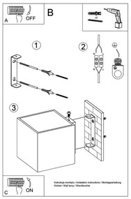 Sollux SL.0059 - Nástenné svietidlo QUAD 1 1xG9/8W/230V biela
