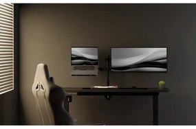 Výškovo nastaviteľný písací stôl LEVANO 140x60 cm čierna