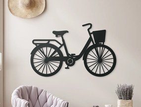 drevko Nálepka na stenu Retro bicykel Rozmer obrazu: 40,5 x 65 cm, Farba dekorácie: Čierna