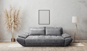 XXXLutz ROZKLADACIA POHOVKA, drevo, textil, kompozitné drevo, tmavosivá MID.YOU - Sedačky - 000694009904