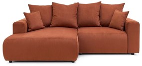 Oranžová zamatová rohová pohovka Enjoy – Bobochic Paris