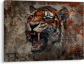 Obraz - Tiger z tehál (70x50 cm)