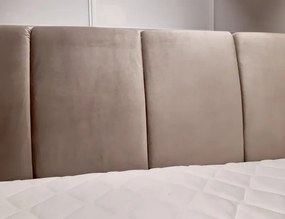 Postel boxspring Fresco 180x200 cm, béžová látka