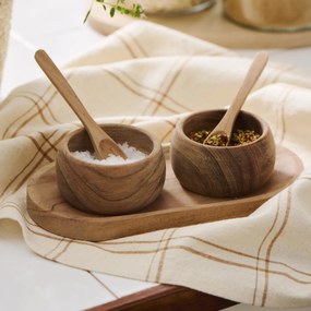 Ib Laursen Dřevěná dóza na sůl a pepř Acacia Wood